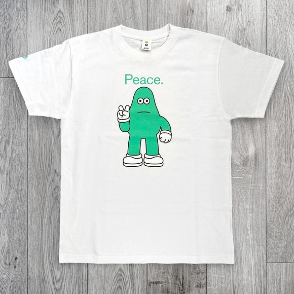 James Jarvis x Amos Toys “Peace” T-Shirt White Size Medium DS Silas Rare Vintage